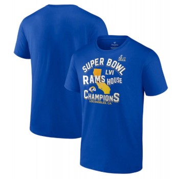 Men's Los Angeles Rams 2022 Royal Super Bowl LVI Champions Hometown Hard Count T-Shirt Men's Los Angeles Rams 2022 Royal Super Bowl LVI Champions Hometown Hard Count T-Shirt