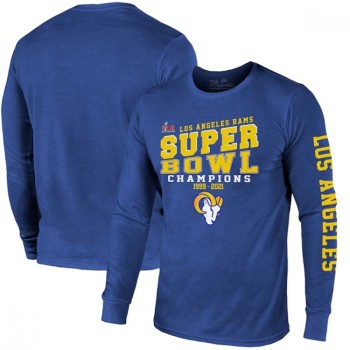 Men's Los Angeles Rams 2022 Royal Super Bowl LVI Champions Long Sleeve T-Shirt Men's Los Angeles Rams 2022 Royal Super Bowl LVI Champions Long Sleeve T-Shirt