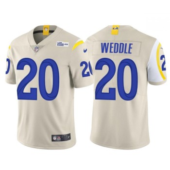 Men's Los Angeles Rams #20 Eric Weddle Bone Vapor Untouchable Limited Stitched Football Jersey Men's Los Angeles Rams #20 Eric Weddle Bone Vapor Untouchable Limited Stitched Football Jersey