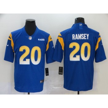 Men's Los Angeles Rams #20 Jalen Ramsey 2020 Royal Vapor Untouchable Limited Stitched Jersey Men's Los Angeles Rams #20 Jalen Ramsey 2020 Royal Vapor Untouchable Limited Stitched Jersey