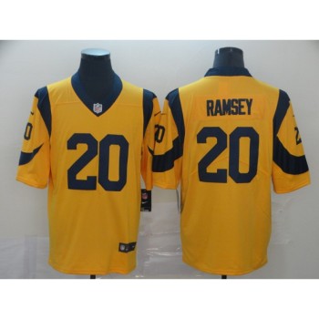 Men's Los Angeles Rams #20 Jalen Ramsey Gold Vapor Untouchable Limited Stitched Jersey