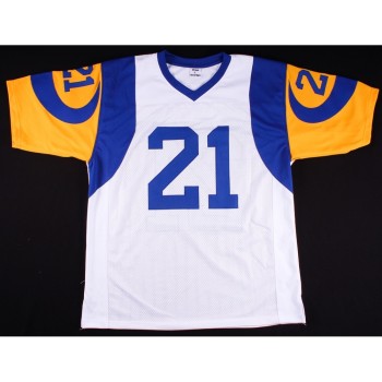 Men's Los Angeles Rams #21 Nolan Cromwell White Throwback Stitched NFL Jersey Men's Los Angeles Rams #21 Nolan Cromwell White Throwback Stitched NFL Jersey