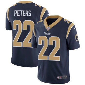 Men's Los Angeles Rams #22 Marcus Peters Navy Blue Vapor Untouchable Limited Stitched NFL Jersey Men's Los Angeles Rams #22 Marcus Peters Navy Blue Vapor Untouchable Limited Stitched NFL Jersey