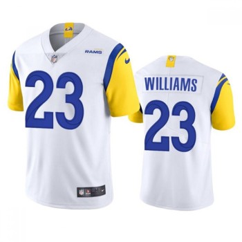 Men's Los Angeles Rams #23 Kyren Williams White Vapor Untouchable Limited Stitched Football Jersey Men's Los Angeles Rams #23 Kyren Williams White Vapor Untouchable Limited Stitched Football Jersey