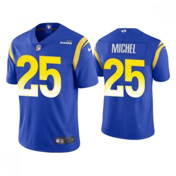 Men's Los Angeles Rams #25 Sony Michel 2021 Royal Vapor Untouchable Limited Stitched Football Jersey Men's Los Angeles Rams #25 Sony Michel 2021 Royal Vapor Untouchable Limited Stitched Football Jersey