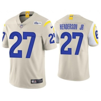 Men's Los Angeles Rams #27 Darrell Henderson Jr. Cream Vapor Untouchable Stitched Football Jersey Men's Los Angeles Rams #27 Darrell Henderson Jr. Cream Vapor Untouchable Stitched Football Jersey