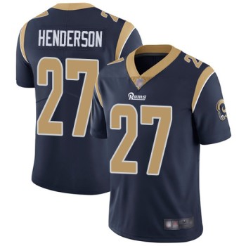 Men's Los Angeles Rams #27 Darrell Henderson Navy Blue Vapor Untouchable Limited Stitched Jersey Men's Los Angeles Rams #27 Darrell Henderson Navy Blue Vapor Untouchable Limited Stitched Jersey