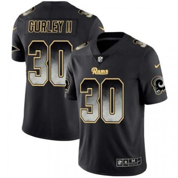 Men's Los Angeles Rams #30 Todd Gurley II Black 2019 Smoke Fashion Limited Stitched NFL Jersey Men's Los Angeles Rams #30 Todd Gurley II Black 2019 Smoke Fashion Limited Stitched NFL Jersey