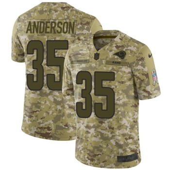 Men's Los Angeles Rams #35 C.J. Anderson 2018 Camo Salute to Service Limited Stitched NFL Jersey Men's Los Angeles Rams #35 C.J. Anderson 2018 Camo Salute to Service Limited Stitched NFL Jersey