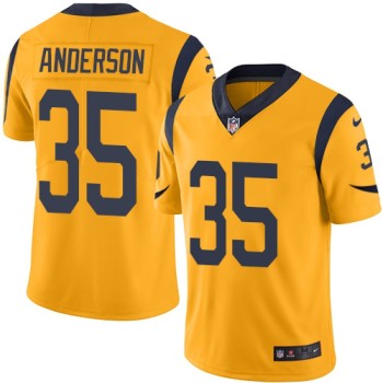 Men's Los Angeles Rams #35 C.J. Anderson Gold Vapor Untouchable Limited Stitched NFL Jersey Men's Los Angeles Rams #35 C.J. Anderson Gold Vapor Untouchable Limited Stitched NFL Jersey
