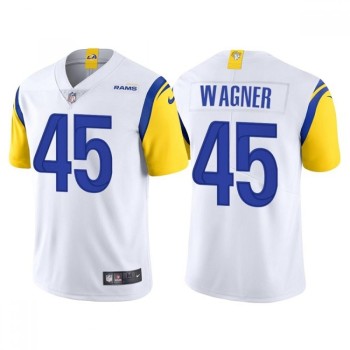 Men's Los Angeles Rams #45 Bobby Wagner White Vapor Untouchable Limited Stitched Football Jersey Men's Los Angeles Rams #45 Bobby Wagner White Vapor Untouchable Limited Stitched Football Jersey