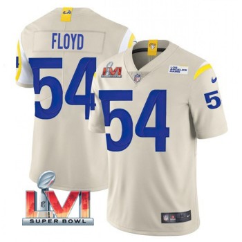 Men's Los Angeles Rams #54 Leonard Floyd 2022 Bone Super Bowl LVI Vapor Limited Stitched Jersey Men's Los Angeles Rams #54 Leonard Floyd 2022 Bone Super Bowl LVI Vapor Limited Stitched Jersey