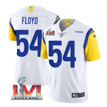 Men's Los Angeles Rams #54 Leonard Floyd 2022 White Super Bowl LVI Vapor Limited Stitched Jersey Men's Los Angeles Rams #54 Leonard Floyd 2022 White Super Bowl LVI Vapor Limited Stitched Jersey
