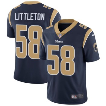 Men's Los Angeles Rams #58 Cory Littleton Navy Blue Vapor Untouchable Limited Stitched NFL Jersey Men's Los Angeles Rams #58 Cory Littleton Navy Blue Vapor Untouchable Limited Stitched NFL Jersey