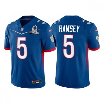 Men's Los Angeles Rams #5 Jalen Ramsey 2022 Royal Pro Bowl Stitched Jersey Men's Los Angeles Rams #5 Jalen Ramsey 2022 Royal Pro Bowl Stitched Jersey