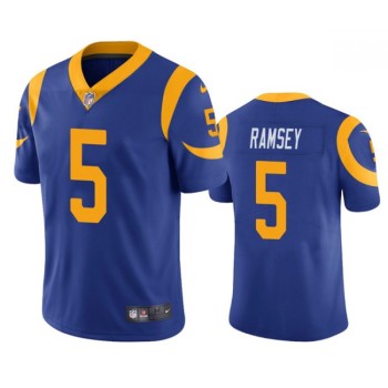 Men's Los Angeles Rams #5 Jalen Ramsey Blue Vapor Untouchable Limited Stitched Jersey Men's Los Angeles Rams #5 Jalen Ramsey Blue Vapor Untouchable Limited Stitched Jersey