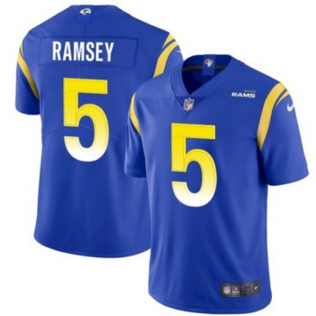 Men's Los Angeles Rams #5 Jalen Ramsey Royal Vapor Untouchable Limited Stitched Jersey Men's Los Angeles Rams #5 Jalen Ramsey Royal Vapor Untouchable Limited Stitched Jersey
