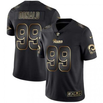 Men's Los Angeles Rams #99 Aaron Donald 2019 Black Gold Edition Stitched NFL Jersey Men's Los Angeles Rams #99 Aaron Donald 2019 Black Gold Edition Stitched NFL Jersey