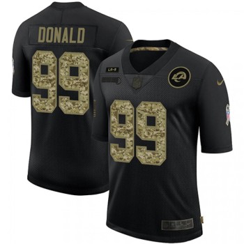 Men's Los Angeles Rams #99 Aaron Donald 2020 Black Camo Salute To Service Limited Stitched Jersey Men's Los Angeles Rams #99 Aaron Donald 2020 Black Camo Salute To Service Limited Stitched Jersey