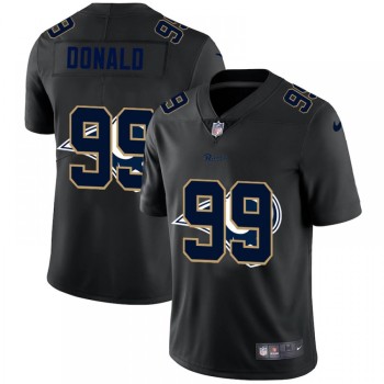 Men's Los Angeles Rams #99 Aaron Donald 2020 Black Shadow Logo Limited Stitched Jersey Men's Los Angeles Rams #99 Aaron Donald 2020 Black Shadow Logo Limited Stitched Jersey