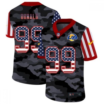Men's Los Angeles Rams #99 Aaron Donald 2020 Camo USA Flag Limited Stitched Jersey Men's Los Angeles Rams #99 Aaron Donald 2020 Camo USA Flag Limited Stitched Jersey