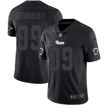 Men's Los Angeles Rams #99 Aaron Donald Black 2018 Impact Limited Stitched NFL Jersey Men's Los Angeles Rams #99 Aaron Donald Black 2018 Impact Limited Stitched NFL Jersey
