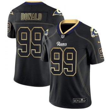 Men's Los Angeles Rams #99 Aaron Donald Black 2018 Lights Out Color Rush Limited Stitched NFL Jersey Men's Los Angeles Rams #99 Aaron Donald Black 2018 Lights Out Color Rush Limited Stitched NFL Jersey