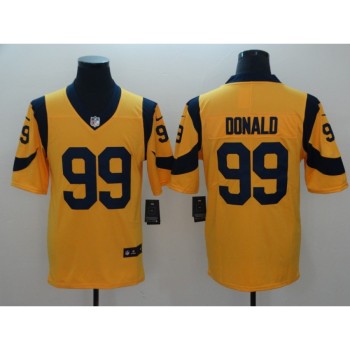 Men's Los Angeles Rams #99 Aaron Donald Gold Vapor Untouchable Limited Stitched NFL Jersey Men's Los Angeles Rams #99 Aaron Donald Gold Vapor Untouchable Limited Stitched NFL Jersey