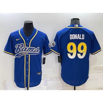 Men's Los Angeles Rams #99 Aaron Donald Royal Cool Base Stitched Baseball Jersey Men's Los Angeles Rams #99 Aaron Donald Royal Cool Base Stitched Baseball Jersey