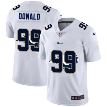Men's Los Angeles Rams #99 Aaron Donald White Shadow Logo Limited Stitched Jersey Men's Los Angeles Rams #99 Aaron Donald White Shadow Logo Limited Stitched Jersey