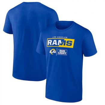 Men's Los Angeles Rams Blue x Bud Light T-Shirt Men's Los Angeles Rams Blue x Bud Light T-Shirt