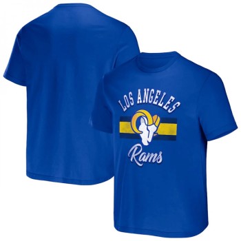 Men's Los Angeles Rams Blue x Darius Rucker Collection Stripe T-Shirt Men's Los Angeles Rams Blue x Darius Rucker Collection Stripe T-Shirt