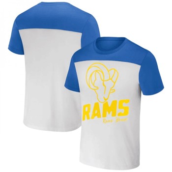 Men's Los Angeles Rams Cream/Blue x Darius Rucker Collection Colorblocked T-Shirt Men's Los Angeles Rams Cream/Blue x Darius Rucker Collection Colorblocked T-Shirt