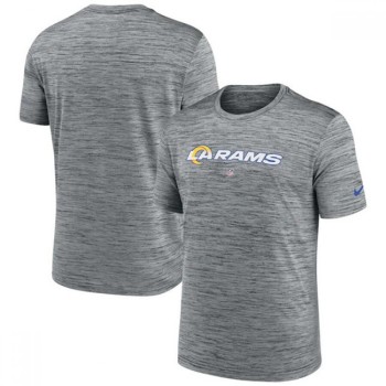 Men's Los Angeles Rams Gray Velocity Performance T-Shirt Men's Los Angeles Rams Gray Velocity Performance T-Shirt