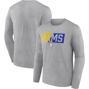 Men's Los Angeles Rams Grey One Two Long Sleeve T-Shirt Men's Los Angeles Rams Grey One Two Long Sleeve T-Shirt