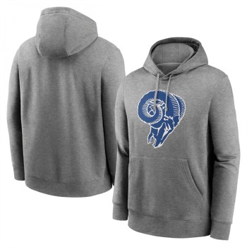 Men's Los Angeles Rams Heather Gray Primary Logo Long Sleeve Hoodie T-Shirt Men's Los Angeles Rams Heather Gray Primary Logo Long Sleeve Hoodie T-Shirt