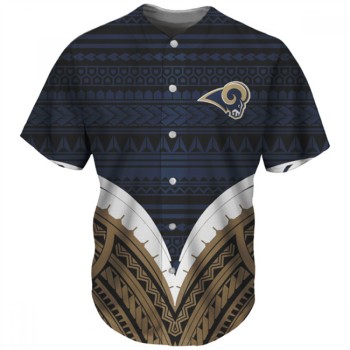 Men's Los Angeles Rams Navy Baseball Jersey Men's Los Angeles Rams Navy Baseball Jersey