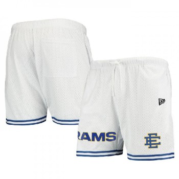 Men's Los Angeles Rams Pro White/Blue Shorts 001 Men's Los Angeles Rams Pro White/Blue Shorts 001