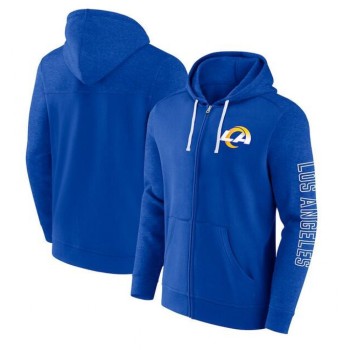 Men's Los Angeles Rams Royal Offensive Lineup Hoodie Full-Zip Hoodie Men's Los Angeles Rams Royal Offensive Lineup Hoodie Full-Zip Hoodie