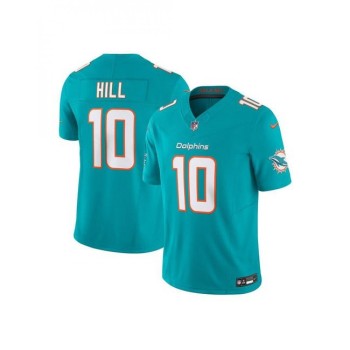 Men's Miami Dolphins #10 Tyreek Hill Aqua 2023 F.U.S.E Vapor Limited Stitched Football Jersey Men's Miami Dolphins #10 Tyreek Hill Aqua 2023 F.U.S.E Vapor Limited Stitched Football Jersey