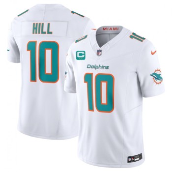 Men's Miami Dolphins #10 Tyreek Hill White 2023 F.U.S.E With 2-Star C Patch Vapor Limited Stitched Football Jersey Men's Miami Dolphins #10 Tyreek Hill White 2023 F.U.S.E With 2-Star C Patch Vapor Limited Stitched Football Jersey