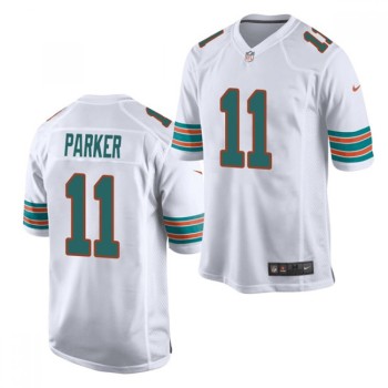 Men's Miami Dolphins #11 DeVante Parker White Stitched NFL Jersey Men's Miami Dolphins #11 DeVante Parker White Stitched NFL Jersey