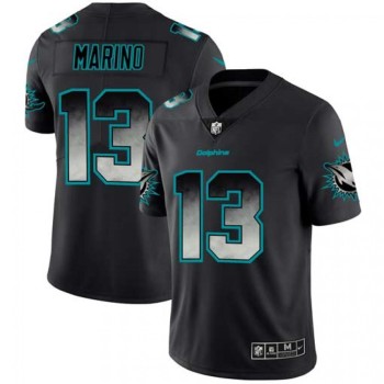 Men's Miami Dolphins #13 Dan Marino Black 2019 Smoke Fashion Limited Stitched NFL Jersey Men's Miami Dolphins #13 Dan Marino Black 2019 Smoke Fashion Limited Stitched NFL Jersey