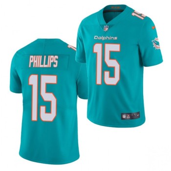 Men's Miami Dolphins #15 Jaelan Phillips Aqua 2021 Vapor Untouchable Limited Stitched NFL Jersey Men's Miami Dolphins #15 Jaelan Phillips Aqua 2021 Vapor Untouchable Limited Stitched NFL Jersey