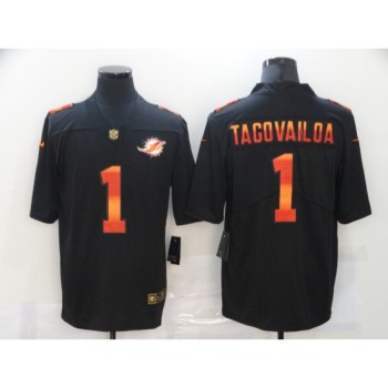 Men's Miami Dolphins #1 Tua Tagovailoa Black Fashion Limited Stitched NFL Jersey Men's Miami Dolphins #1 Tua Tagovailoa Black Fashion Limited Stitched NFL Jersey
