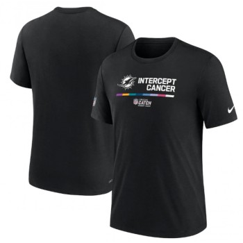 Men's Miami Dolphins 2022 Black Crucial Catch Performance T-Shirt Men's Miami Dolphins 2022 Black Crucial Catch Performance T-Shirt