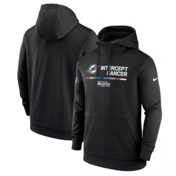 Men's Miami Dolphins 2022 Black Crucial Catch Therma Performance Pullover Hoodie Men's Miami Dolphins 2022 Black Crucial Catch Therma Performance Pullover Hoodie