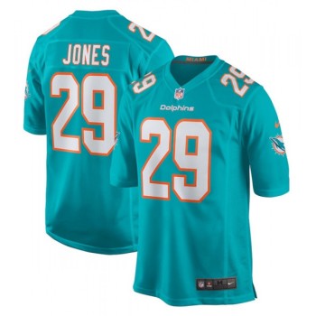 Men's Miami Dolphins #29 Brandon Jones Aqua Stitched Football Jersey Men's Miami Dolphins #29 Brandon Jones Aqua Stitched Football Jersey