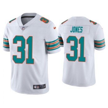 Men's Miami Dolphins #31 Byron Jones 2020 White Vapor Limited Stitched Jersey Men's Miami Dolphins #31 Byron Jones 2020 White Vapor Limited Stitched Jersey