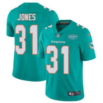 Men's Miami Dolphins #31 Byron Jones Aqua With 347 Shula Patch 2020 Vapor Untouchable Limited Stitched NFL Jersey Men's Miami Dolphins #31 Byron Jones Aqua With 347 Shula Patch 2020 Vapor Untouchable Limited Stitched NFL Jersey